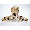Brown and creme marble design hair claw clip for medium fine hair