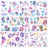 Ozepao Glitter Temporary Tattoo for Girls, 12 Sheets Mermaid Unicorn Tattoo Stickers for Kids, Waterproof Fake Tattoos for Birthday Party Favors Supplies