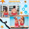 Inflatable Swim Belt Pool Flotation Belt Portable Waist Floatation Belt for Adults Adjustable Floating Belt Swimming Training Aid Waist Belt with Buckle and Rope for Swimming Beginner(1 Piece)