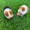 VOLOBE 5 Inches Silicone Hamster, Realistic Toy Hamster as Silicone Piglet Companion with Sleeping Pad Accessories for Kids Boy Girl Birthday Collection Handmade Gift (Brown Hamster)