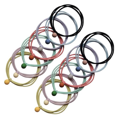 UaiUya 10pcs Hair Tie Bracelets for Girls，Women，High-quality Hair Elastic Ties for Thin,Thick and Curly Hair，No Damage,Won‘t Tangle Hair