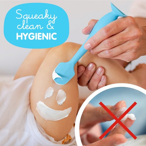 Bumco Diaper Cream Spatula - BPA-Free Butt Paste Diaper Cream Applicator, Soft & Flexible Diaper Rash Cream Applicator, Butt Spatula Baby, Mom-Invented Diaper Bag Essentials (Blue)