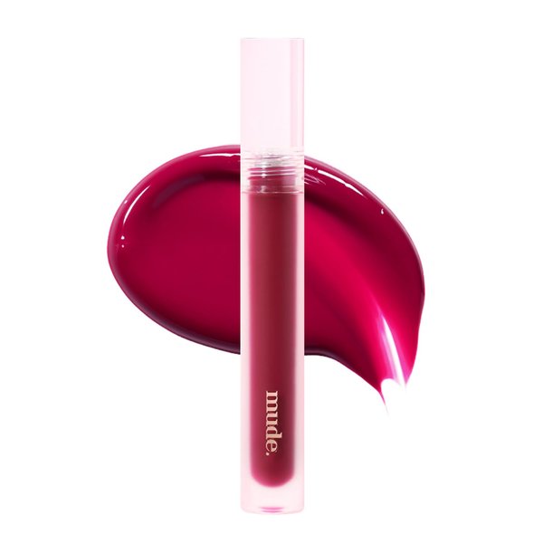 mude Glacé Lip Tint 07 Plummy Long-Lasting Liquid Stain Buildable Layer with Glossy Finish for Juicy Glowy Lips K-Beauty K-Cosmetics