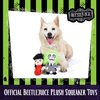 Beetlejuice Plush Figure Dog Toy - Small Dog Toy Beetlejuice Merchandise - Beetlejuice Cartoon Squeaky Dog Toy Dog Chew Toy, Horror Movies Halloween Dog Toys, 6 Inch