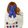 Boderier 4th of July Hair Bows for Women Red White Blue Stars Hair Bow Clips Jeweled Patriotic Ribbon Hair Clips Independence Day Hair Accessories Fourth of July Party Favors Star Blue