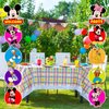 Mouse Birthday Party Supplies, Door Sign Porch Sign Welcome Banner for Mickey Party Decorations
