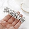 2PCS Vintage Hair Barrettes with French Clip Clasp and Sparkling Stones Retro Hair Clips for Women and Girls 3.5" Length Elegant Hair Pins Hair Accessoires