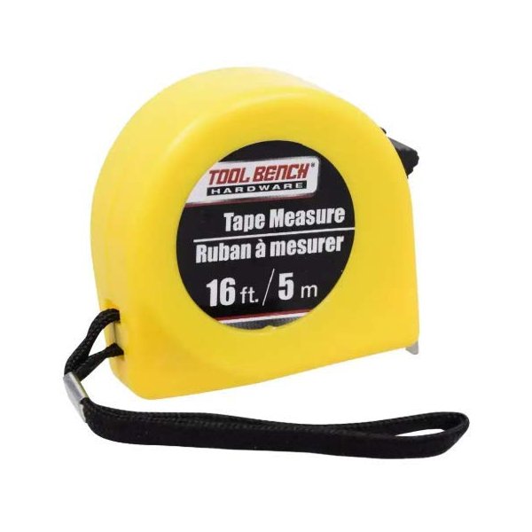 Tool Bench Hardware Tape Measure - 16 feet