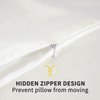 ZIMASILK 100% Pure Mulberry Silk Pillowcase for Hair and Skin Health,Soft and Smooth,Both Sides Premium Grade 6A Silk,600 Thread Count,with Hidden Zipper,1pc (Queen 20''x30'',Ivory)