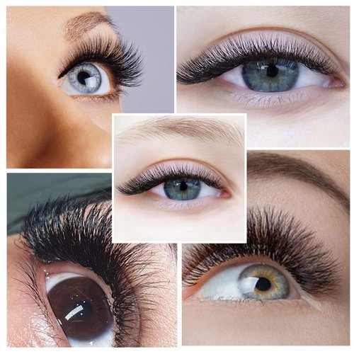 BeautyPros Professional Lash Extension Kit – Faux Mink Bundle 500 Lash Fans (8-17mm)- Premade Loose Fans base (0.05mm & 0.07mm) -Volume Lash Extensions Multiple Selection -Black (3D D Curl 8mm)