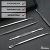 Stelone Pimple Extractor Kit - Professional Blackhead & Acne Tools for Face and Body - Stainless Steel Comedone Extractor Set with Case