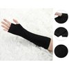 Allegra K Unisex Classic Fashion Stretch Fingerless Arm Warmers Oversleeve One Size Black
