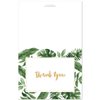 50 cnt Watercolor Tropics Thank You Cards (Gold on White)