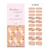 MelodySusie Semi Cured Gel Nail Strips (Brown Petals), Works with Nail Lamp, Salon Quality, Long Lasting, Easy to Apply and Remove, Includes 20Pcs, 2 Prep Pads, Nail File and Wooden Stick