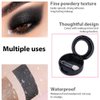 FeiCuiYun Black Eye Shadow with Mirror, Single Vegan Eyeshadow, Pressed Powder Eyeshadow Makeup,Matte Shade Eyelid Color Eye Makeup for Women,High Pigment,Long Wear,Waterproof,Natural,Intense Color
