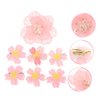 Beatifufu 7pcs Cherry Blossom Hairpin Flower Hairpins Flower Hair Barrettes Floral Duckbill Hairpins Hair Jewels for Women Hair Clips for Girls Flower Girl Hair Accessory Pink