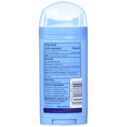 Secret Invisible Solid Deodorant, Powder Fresh (2.6 oz, 5 pk.) by Secret