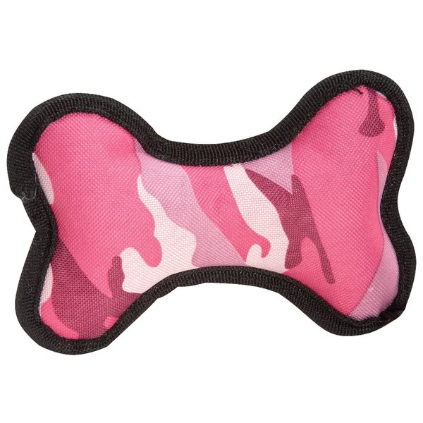 Zanies Toughstructable Bone Dog Toys, Pink Camo, Small 6"