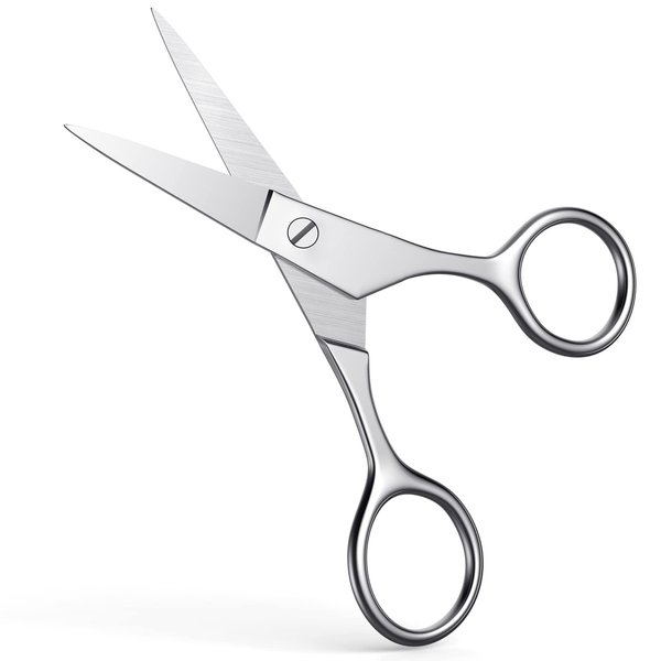 Small Scissors, Eyebrow Scissors, Nose Hair Scissors, Professional Grooming Scissors for Hair, Eyelashes, Nose, Eyebrow Trimming, Mustache. -AsonTao