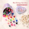 Choicbaby 80 Pcs Mini Butterfly Hair Clips for Girls 16 Colors 90s Girls Mini Hair Clips with Box Toddler Claw Clips Butterfly Clips for Hair