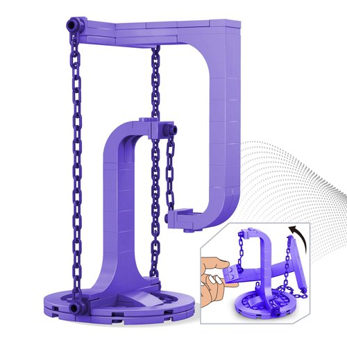 WINNER SPACE Tensegrity Sculpture Creative Building Sets, MOC Tensegrity Table Balancing Model, Physics Toy, Halloween Decor Christmas Easter Gifts for Boys Girls, Purple (66 PCS