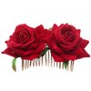 Rose Flowers Hair Barrettes for Women Flower Hair Pins Rose Hair Accessories for Women for Wedding Party Hairstyles Hair Combs Accessories for Women Rose Flower Hair Pin