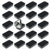 Goodma 20 Pieces Rectangular Metal Empty Hinged Tins Containers Basic Necessities Home Storage Organizer Mini Box Set, 3.75 x 2.45 x 0.8 inch (Black)
