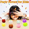 6 Pcs Mochi Squishy Toys for Kids Party Favors, Mini Round Animals Toys Kawaii Squishies for Classroom Prizes, Easter Basket and Goodie Bag Stuffers, Stress Balls Fidget Toys Bulk for Kids