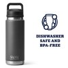 YETI Rambler 26 oz Bottle, Vacuum Insulated, Stainless Steel with Chug Cap, Charcoal