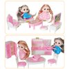 40 Pcs Dollhouse Furniture Accessories Set Miniature Mini Furniture Small Doll House Dolls People Playhouse Family Toys Gift 1:12 Kitchen Bedroom LivingRoom Bathroom Boy Girl Toddler Kid 3Y+