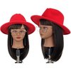NEWSHAIR 21 Inch Bald Mannequin Head with Eyelash Female Wig Head Professional Cosmetology for Wig Making and Display Hat Helmet Glasses or Masks Display Head Model with Free T-Pins (Dark Brown)