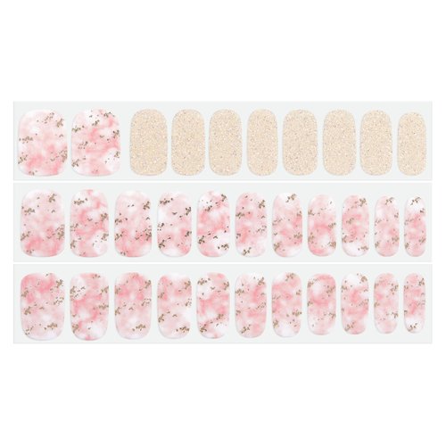Dashing Diva Gloss Nail Strips - Pristine Pearl | UV Free, Chip Resistant, Long Lasting Gel Nail Stickers | Contains 32 Nail Wraps, 1 Prep Pad, 1 Nail File