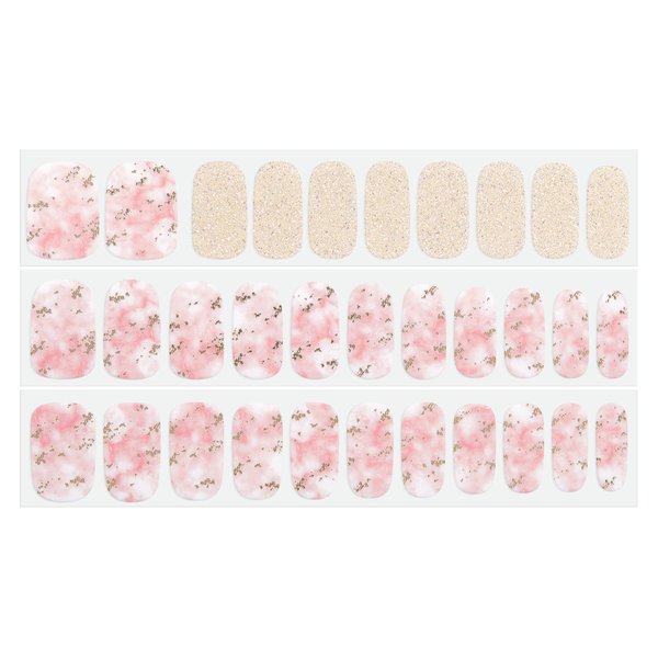 Dashing Diva Gloss Nail Strips - Pristine Pearl | UV Free, Chip Resistant, Long Lasting Gel Nail Stickers | Contains 32 Nail Wraps, 1 Prep Pad, 1 Nail File