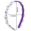 SeBneny Purple Daisy Flower Headband Headdress for Women Non Slip Hair Bands Elastic Ribbon Floral Garland Bridal Head Wear Spring Headband for Party Hair Access 1PCS