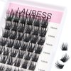 Individual Lashes 72 Cluster Lashes Mixed Tray Volume Eyelash Clusters DIY Lash Extension Kit Soft Lash Clusters Fluffy Mink Cluster Eyelash Extensions (03-0.07C, 9-16mm)