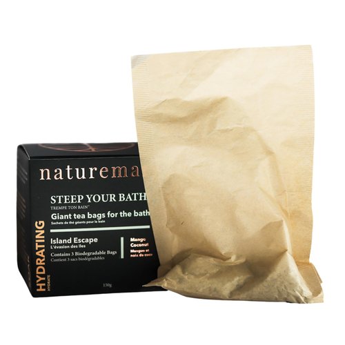 Naturemary Hydrating Steep Your Bath Island Escape - Moisturizing Bath Soak for Dry Skin - Bath Tea Rich in Minerals - Mango Coconut - 5.29 oz