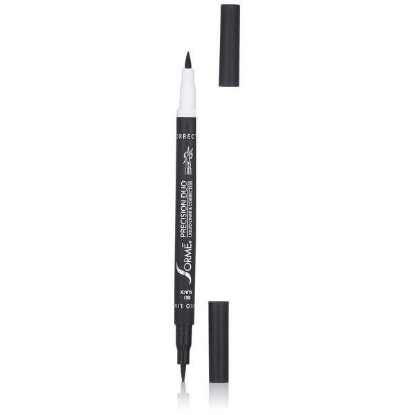 Sorme' Treatment Cosmetics Precision Duo Liquid Eyeliner, Black, 0.054 oz.