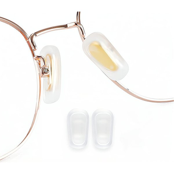 5 Pairs Slip-on Nose Pads Covers,Soft Silicone Eyeglasses Nosepads Anti-slip Glasses Nose Piece,Eyewear Protective Covers Eye Pads, Nose Bridge Pads Nose Guards Eye Glasses Repair Kits
