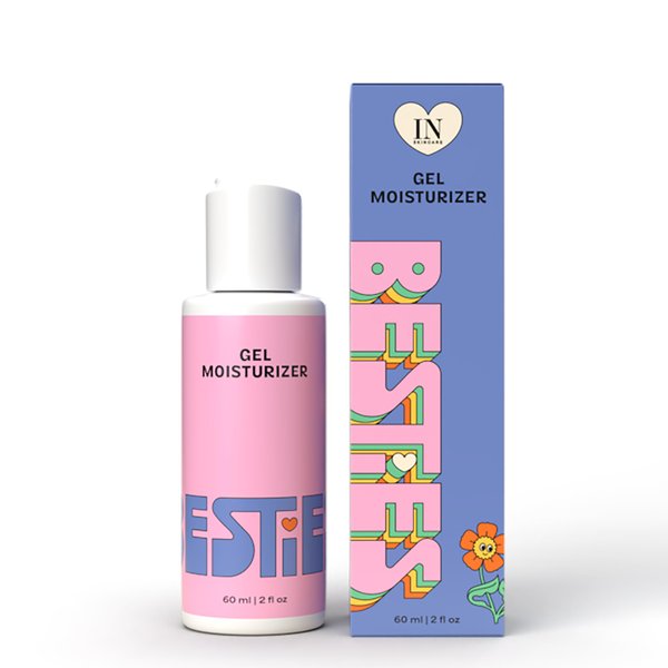 InstaNatural Besties Gentle Gel Face Moisturizer, Vitamin C Face Lotion with Hyaluronic Acid and Botanical Extracts, Ultra Hydrating, Smoothing, Great for Teens & Adults, Citrus Scent, 2 Fl Oz