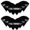 12 Pieces Black Cosmetic Powder Puff,2.76 inch Portable Soft Sponge Setting Face Puffs,Triangle Velvet Powder Puff with Ribbon Band Handle for Loose Powder Body Powder Makeup Tool