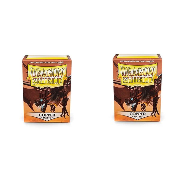 2 Packs Dragon Shield Matte Copper Standard Size 100 ct Card Sleeves Value Bundle! …