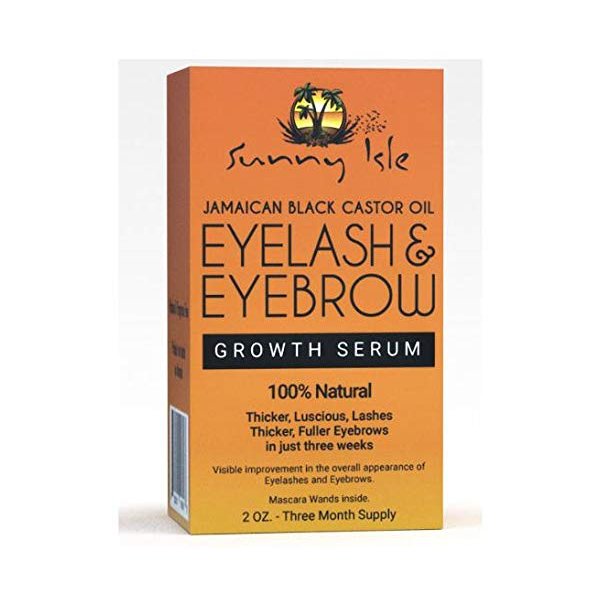 Sunny Isle Jamaican Black Castor Oil Eyelash & Eyebrow Growth Serum (Pack of 2)