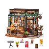 ROBOTIME DIY Tiny House Kit, Miniature House Kit for Adults to Build, Mini House Kit with Furniture, Halloween/Christmas/Birthday Gifts for Men/Women（Tipsy Restaurant）