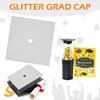 ReArt Graduation Grad Cap Decorations Construction Paper 12 Pcs with 50 Adhesive Dots, 4 Sheets Adhesive Glitter Alphabet Stickers, 2007 Pcs of Rhinestone Stickers & 36 Pcs 3D Butterfly (White)