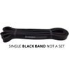 MummyStrength Resistance Bands for Men and Women. The Best Stretch Band for Pull Up Exercise and Powerlifting. Works with Any Pull Up Bar or Station. Single Band. Workout Guide Included (Black)