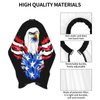 American Flag And Bald Eagle Patriotic Salon Barber Cape - Professional Hairdressing Waterproof Hair Cutting Cape With Adjustable Snap Closure-Haircut Apron For Hair Stylist And Home Use-55''X66''
