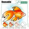Glenmal 20 Pcs Dementia Products for Elderly Alzheimers Activities Ocean Life Reusable Water Painting Pads with 1 Painting Brush for Elderly Drawing Gifts