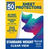 SAMSILL 50 Pack Standard Weight Clear Sheet Protectors, Acid Free & Archival Safe, 8.5 x 11 Inches