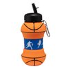 Maccabi Art Clip-On Collapsible BPA-Free Silicone Basketball Water Bottle for Kids, 18 Oz. Size