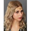 Aukmla Boho Head Chain Jewelry Gold Layered Headpiece Hair Chains Festival Halloween Prom Costume Headband Hair Accessories for Women and Girls